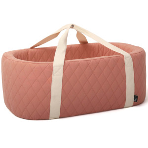 Couffin bébé en coton biologique KUKO "Bois de Rose" Charlie Crane