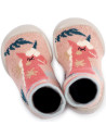Chaussons Chaussettes fille à semelle souple "Licorne" Collégien