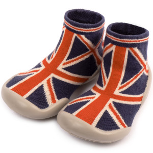 Chaussons Chaussettes à semelle souple "Union Jack" Collégien