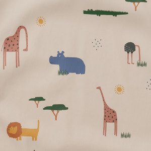 Bavoir manches longues imperméable à poche (12-36 mois) en PET recyclé Merle "Sandy Safari" Liewood