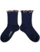 Chaussettes courtes enfant en laine merinos Ambre "Nuit étoilée"