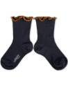 Chaussettes courtes enfant en laine merinos Ambre "Pierre de Volvic"