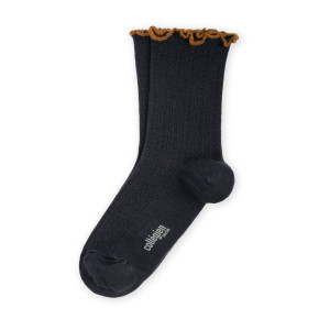 Chaussettes courtes enfant en laine merinos Ambre "Pierre de Volvic" Collégien