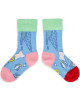 Chaussettes en coton bio "Blue Cream"