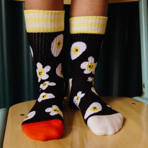 Chaussettes bébé et enfant en coton bio "Eggs" Hello Hossy