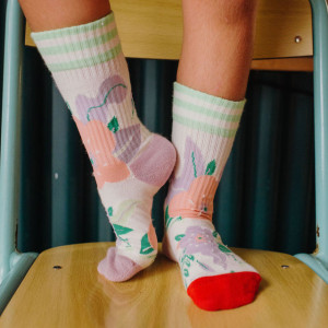 Chaussettes bébé et enfant fille en coton bio "Flowers" Hello Hossy