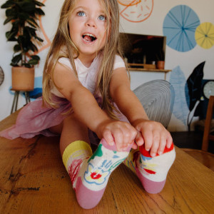 Chaussettes bébé et enfant fille en coton bio "Garden Party" Hello Hossy