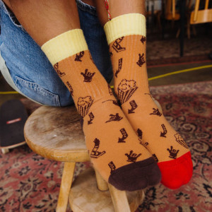 Chaussettes bébé et enfant en coton bio "Groovy" Hello Hossy