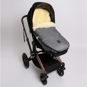 Chancelière Kaiser universelle en peau d'agneau Love the Nature Medizin "Anthracite Chiné" (0-36 mois)