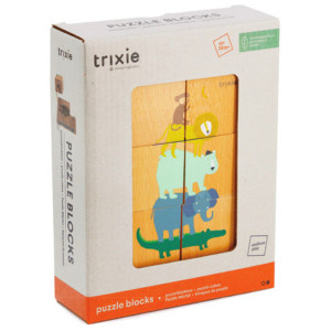 Cubes bébé en bois "Animaux" (1-3 ans) Trixie Baby