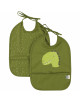 Bavoirs imperméables en PET recyclé "Mr Dino" (0-2 ans) (x2)