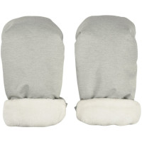 Moufles pour poussette en polaire "Gris Chiné"