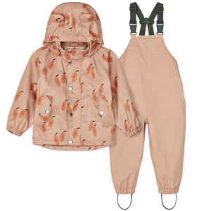 Ensemble Veste + Salopette enfant en PET recyclé Dakota "Papaye Tuscany" Liewood