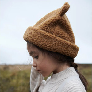 Bonnet bébé polaire en PET recyclé Bibi Ours "Golden Caramel" Liewood