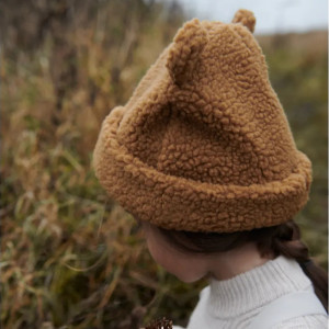 Bonnet bébé polaire en PET recyclé Bibi Ours "Golden Caramel" Liewood