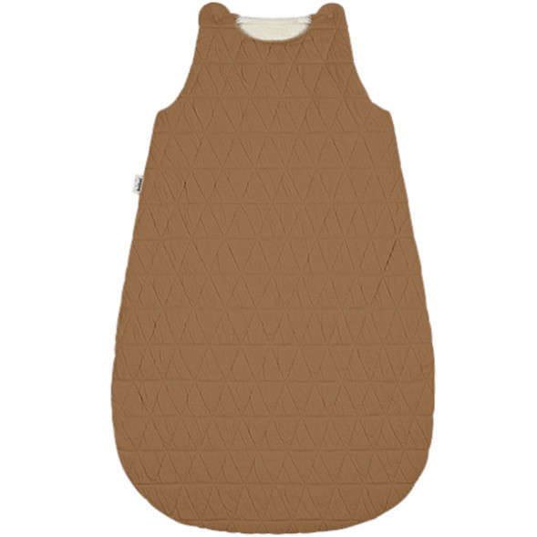 Turbulette hiver en double gaze de coton matelassée "Caramel" (0-12 mois)