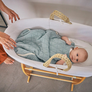 Turbulette hiver en double gaze de coton matelassée "Kaki" (12-36 mois) Bebel