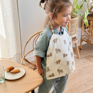 Bavoir à élastique en coton César "Tigre" (6-36 mois) Minilane