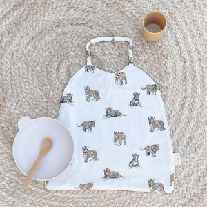 Bavoir à élastique en coton César "Tigre" (6-36 mois) Minilane