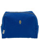 Trousse de toilette en coton Jade "Bleu Cobalt"