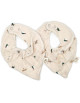 Bavoirs bandana en mousseline de coton et éponge Mael "Waikiki" (x2)