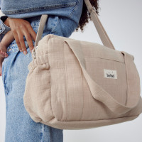 Sac à langer Middle en gaze de coton "Beige"