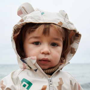 Tour de cou bébé enfant en tricot coton bio Mathias "Caramel" (0-10 ans) Liewood