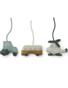 Jouets à suspendre pour portique en coton bio Grace "Vehicules"  (x3)