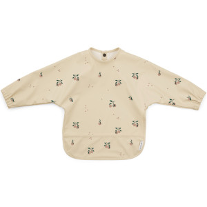 Bavoir manches longues imperméable (12-36 mois) en PET recyclé Merle "Pêches" Liewood