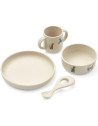 Coffret repas bébé en silicone Vivi "Safari"