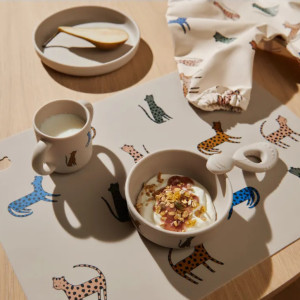 Coffret repas bébé en silicone Vivi "Safari" Liewood