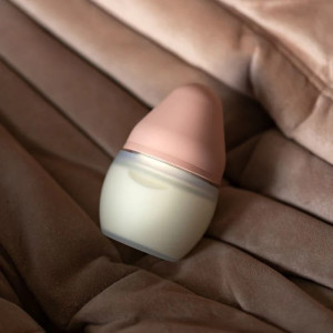 Biberon anti-colique en silicone BibRond (150ml) "Blush" Elhée