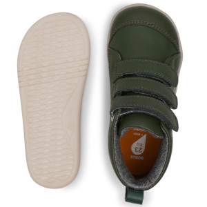 Chaussures tennis enfant en cuir I Walk "Hi-Court Vert Fôret" Bobux