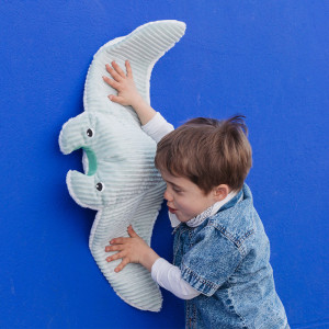 Peluche géante Ptipotos "La Raie Manta Vert Menthe" (67 cm) Déglingos