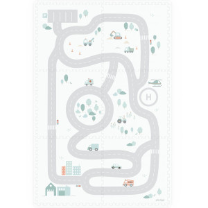 Tapis de jeu puzzle réversible en mousse "Roadmaps" (120x180 cm) Play & Go