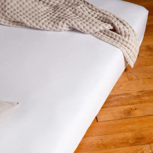 Alèse 160x200 Jersey Tencel imperméable "Blanc" Kadolis
