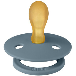 Tétines Bibs symétriques en caoutchouc naturel (6-18 mois) "Bleu Layette/Pétrole" (x2)
