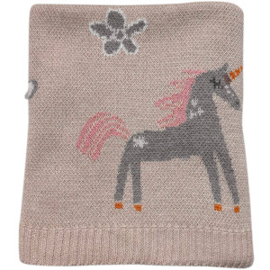 Couverture bébé en tricot coton bio "Licorne" (80x100 cm) Kaiser