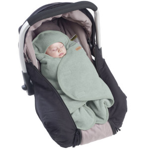Couverture bébé Babynomade en double polaire "Vert Sauge" (0-6 mois) Red Castle