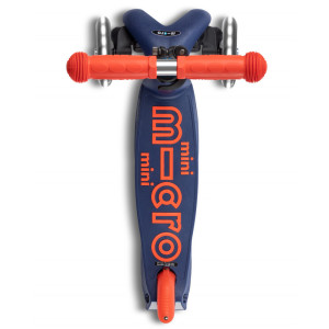 Trottinette 3 roues Mini Micro Deluxe Pliable avec roues LED "Bleu Marine" (2-5 ans)