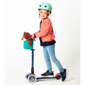 Trottinette 3 roues Mini Micro Deluxe Pliable avec roues LED "Bleu Marine" (2-5 ans)
