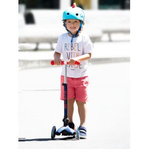 Trottinette 3 roues Mini Micro Deluxe Pliable avec roues LED "Bleu Marine" (2-5 ans)