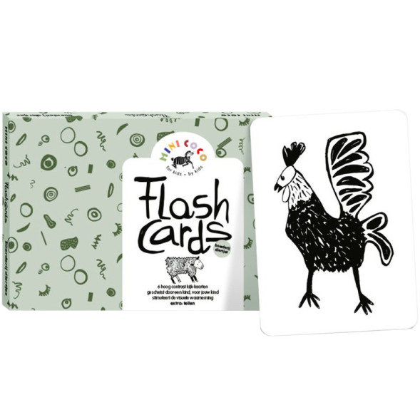 Cartes bébé contrastées Flash Cards "Ferme"