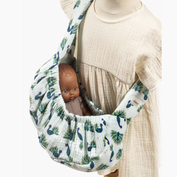 Porte-bébé hamac "Paon" pour poupon Babies