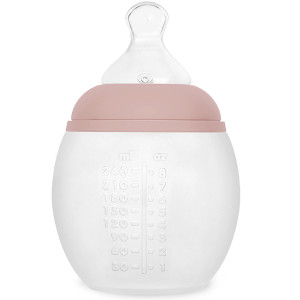 Biberon anti-colique en silicone BibRond (240ml) "Blush" Elhée