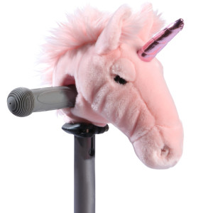 Tête pour trotinette et vélo en peluche "Licorne Rose" Wild & Soft
