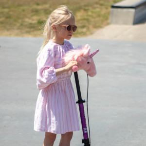 Tête pour trotinette et vélo en peluche "Licorne Rose" Wild & Soft