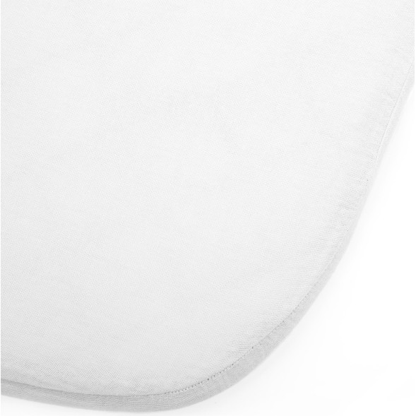Drap housse pour berceau KUMI/KUKO en coton bio "White"  (40 x 68 cm)