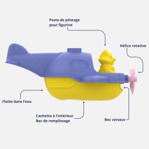 Mon premier Hydravion Modulable en plastique recyclé "Bleu" Le Jouet Simple 