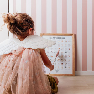 Affiche de naissance "Mes premières fois" avec tampon et encrier Les Petits Dates